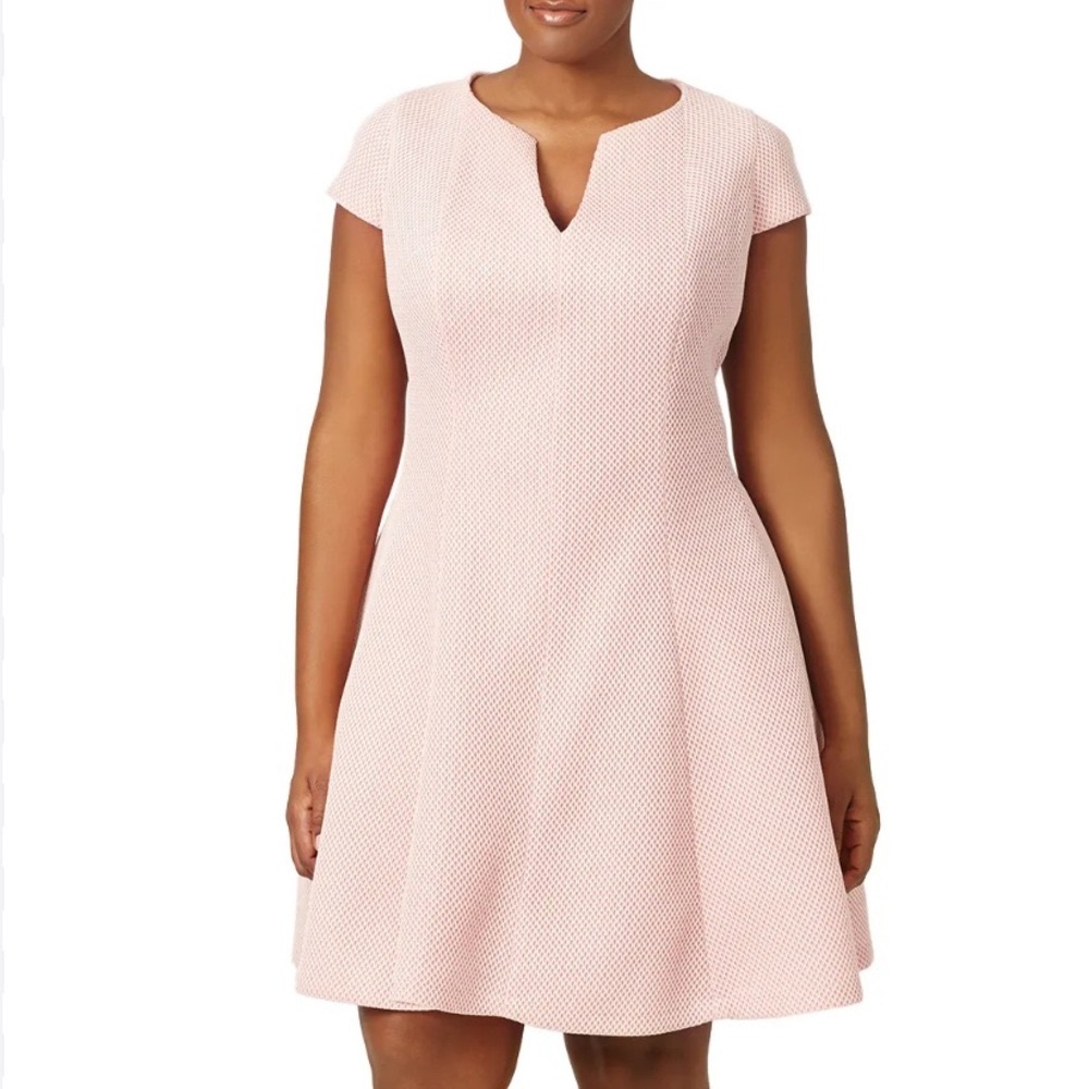 Julia Jordan Blush Pink Fit & Flare Neoprene Dress (Size 16)